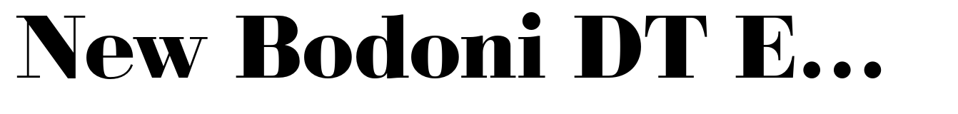 New Bodoni DT Extra Bold